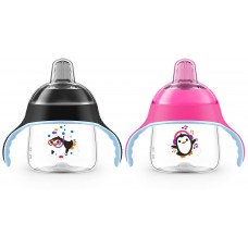 Philips AVENT Kit Copo Infantil Rosa e Preto (Contém 2)